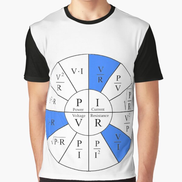Ohm, Electric Current, Electricity, Electrical Resistance, Conductance, Electrician, Ampere, Electrical Network Graphic T-Shirt
