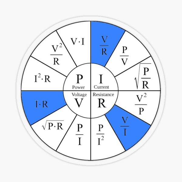 Ohm, Electric Current, Electricity, Electrical Resistance, Conductance, Electrician, Ampere, Electrical Network Transparent Sticker