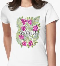Killin' It – Tropical Pink Women's Fitted T-Shirt