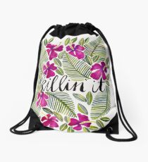 Killin' It – Tropical Pink Drawstring Bag