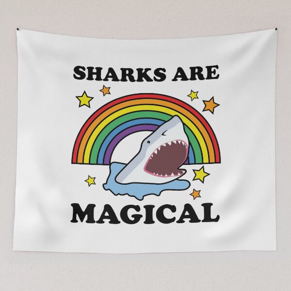Item preview, Sharks Are Magical Funny Shark print designed and sold by banwa.