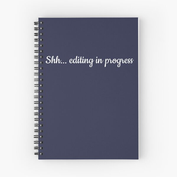 Item preview, Editing in Progress White on Navy Blue designed and sold by TeaRoseWriter.