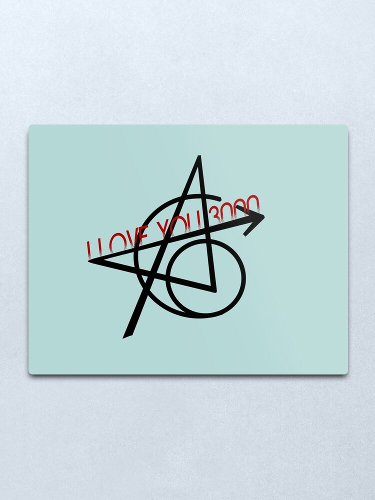 Alternate view of I love you 3000 Metal Print