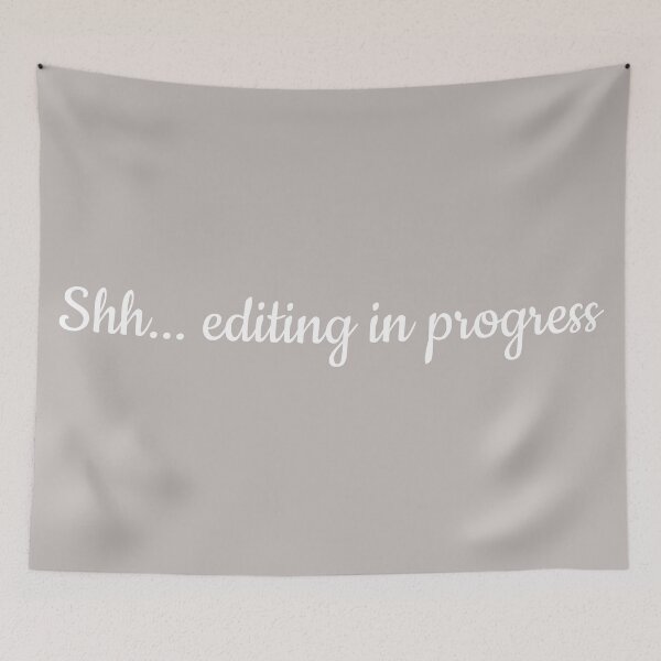 Item preview, Editing in Progress White on Gray designed and sold by TeaRoseWriter.