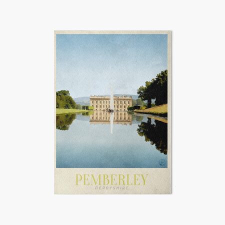 Pemberley Travel Poster Art Board Print