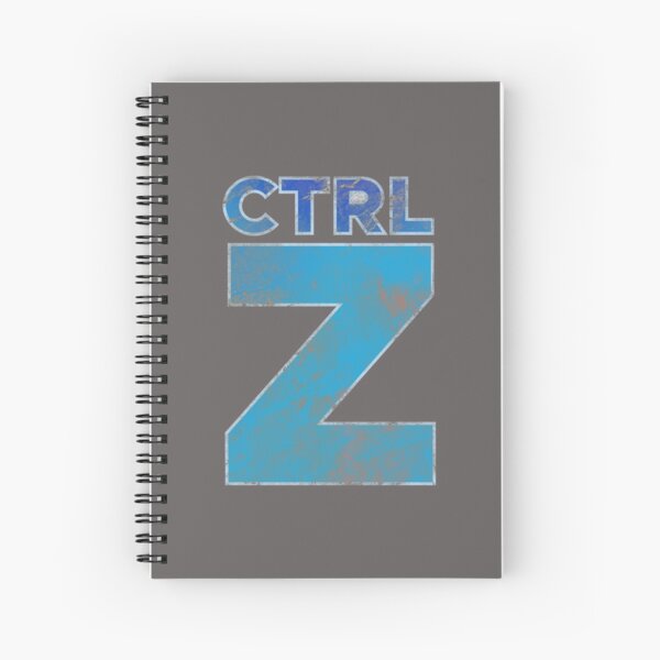 Control Plus Z - Subtle Typography & Keyboard ShortcutHumor Spiral Notebook