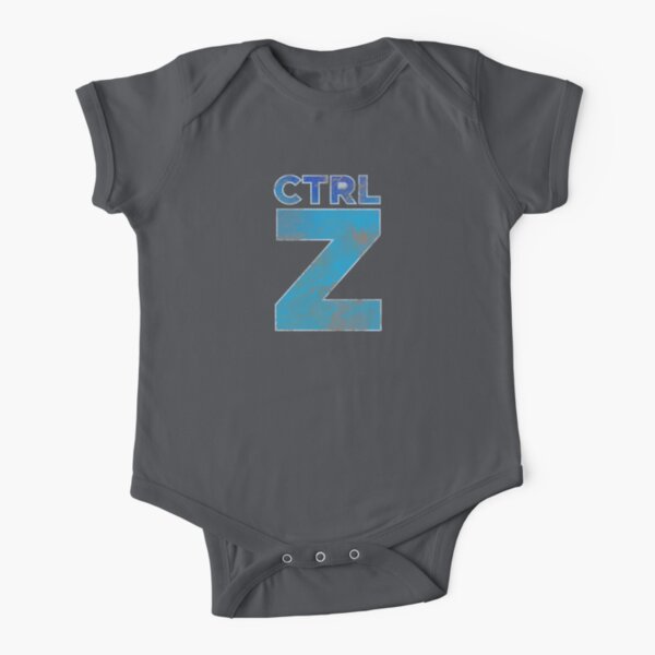 Ctrl Z Typography Short Sleeve Baby One-Piece