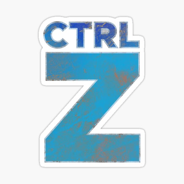 Ctrl Z Typography Sticker