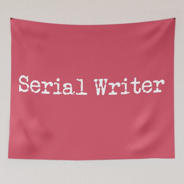 Item preview, Serial Writer White Type on Pink designed and sold by TeaRoseWriter.