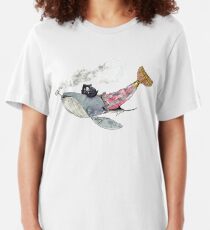 Pirate Whale Slim Fit T-Shirt