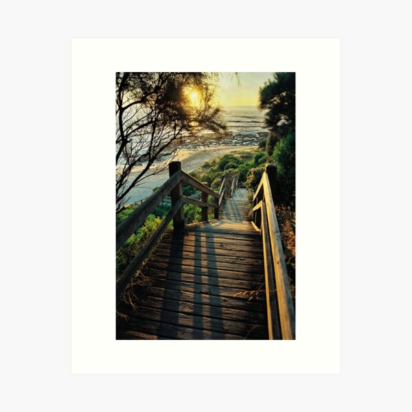 Item preview, beach steps. shack bay bunurong marine park designed and sold by bodhiimages.