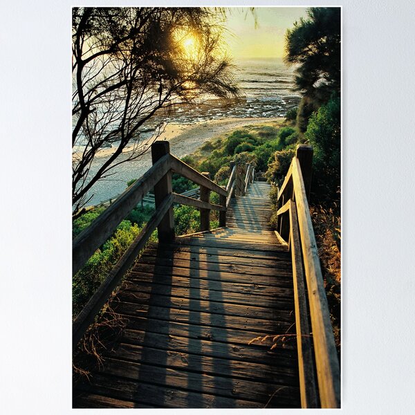 Item preview, beach steps. shack bay bunurong marine park designed and sold by bodhiimages.