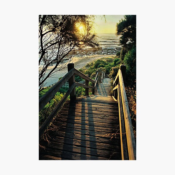 Item preview, beach steps. shack bay bunurong marine park designed and sold by bodhiimages.
