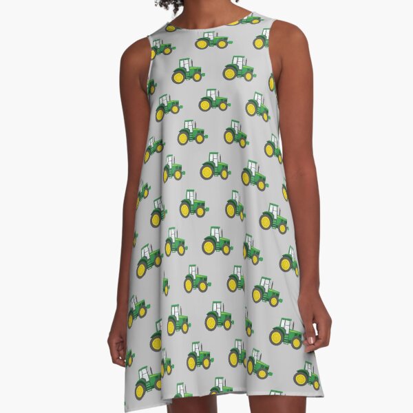 Item preview, Green Tractors on Grey - Farming - Farm Themed designed and sold by littlearrow.