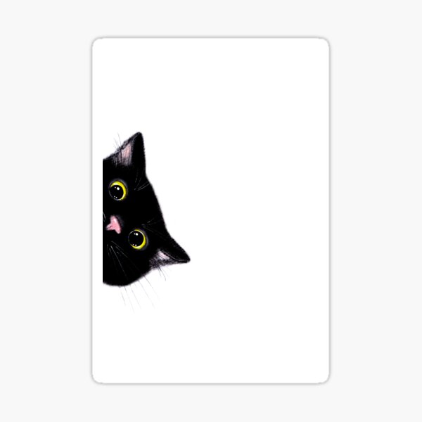 2x Peeking Cat Vinyl Decal Original From 2018 Cat Sticker 