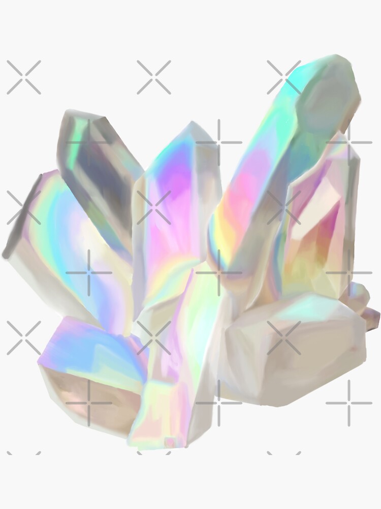 Rainbow Crystal Cluster Sticker for Sale by jsprechman