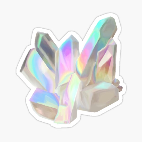 Rainbow Crystal Fantasy Sticker Pack - Kawaii Crystal Stickers, Cute  Rainbow Laptop Stickers