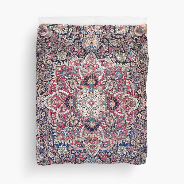 Kashan Central Persian Rug Print Duvet Cover