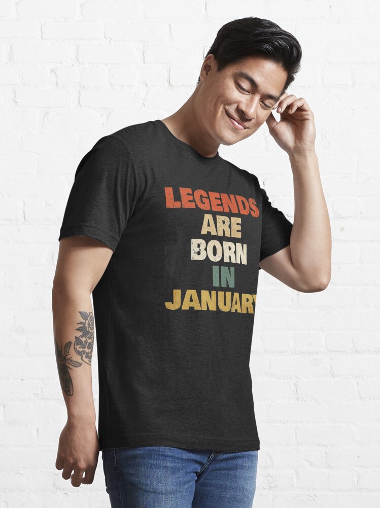 Disover Legends are Born in January Retro Vintage Essential T-Shirt