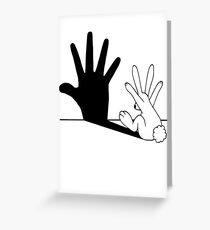 Rabbit Hand Shadow Greeting Card