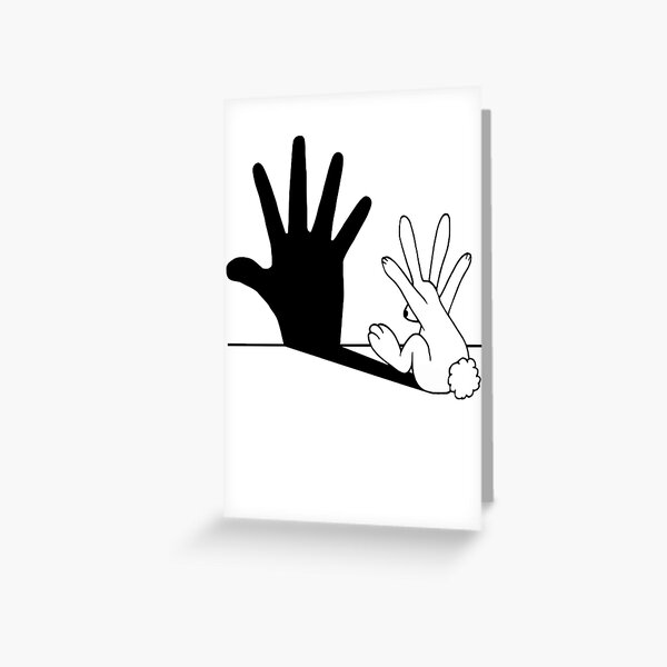 Rabbit Hand Shadow Greeting Card