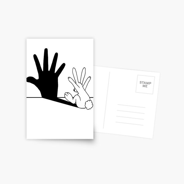 Rabbit Hand Shadow Postcard