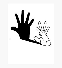 Rabbit Hand Shadow Photographic Print