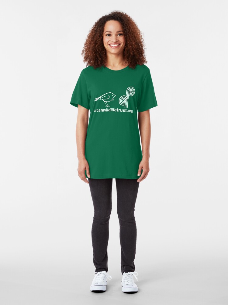 Alternate view of Urban Wildlife Trust Tui ALT Logo (white) Slim Fit T-Shirt