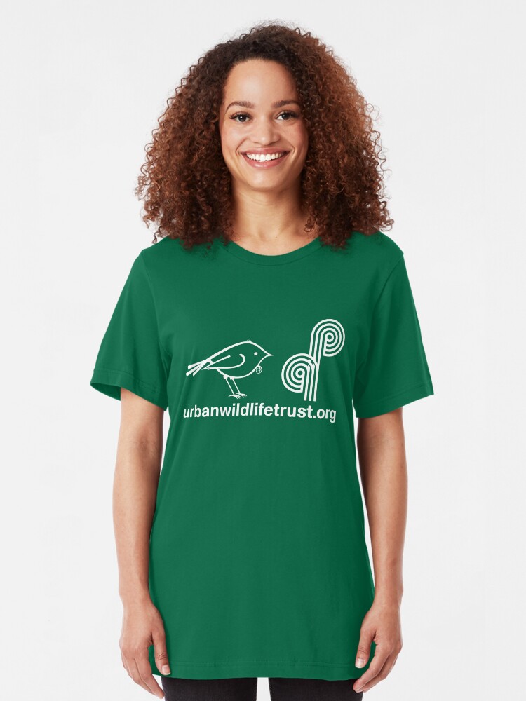 Alternate view of Urban Wildlife Trust Tui ALT Logo (white) Slim Fit T-Shirt