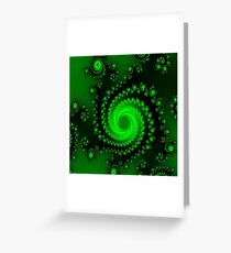 Green Flower Twist Greeting Card