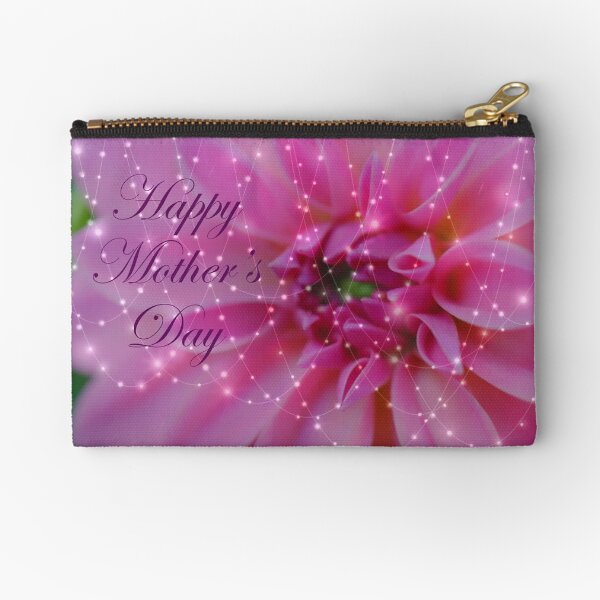 Festive And Beautiful Mothers Day Card Zipper Pouch