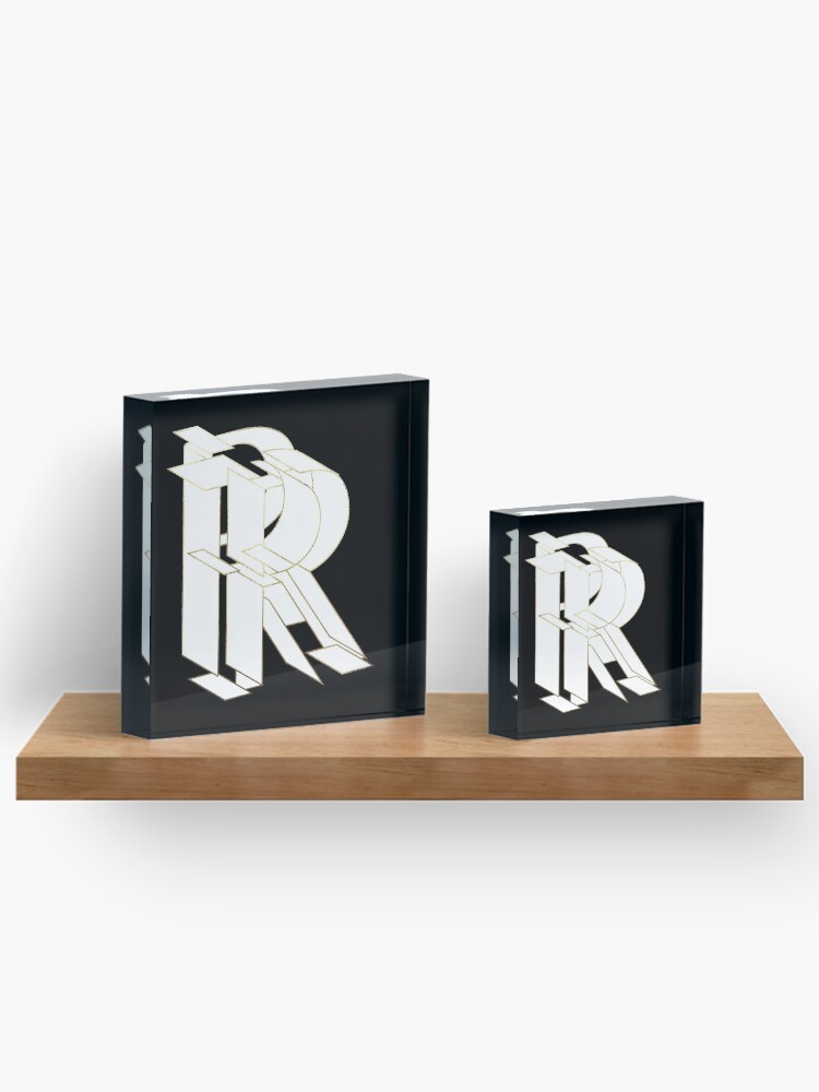 Thumbnail 3 of 5, Acrylic Block, My Beautiful Armor Letter R designed and sold by AlexVDesign.