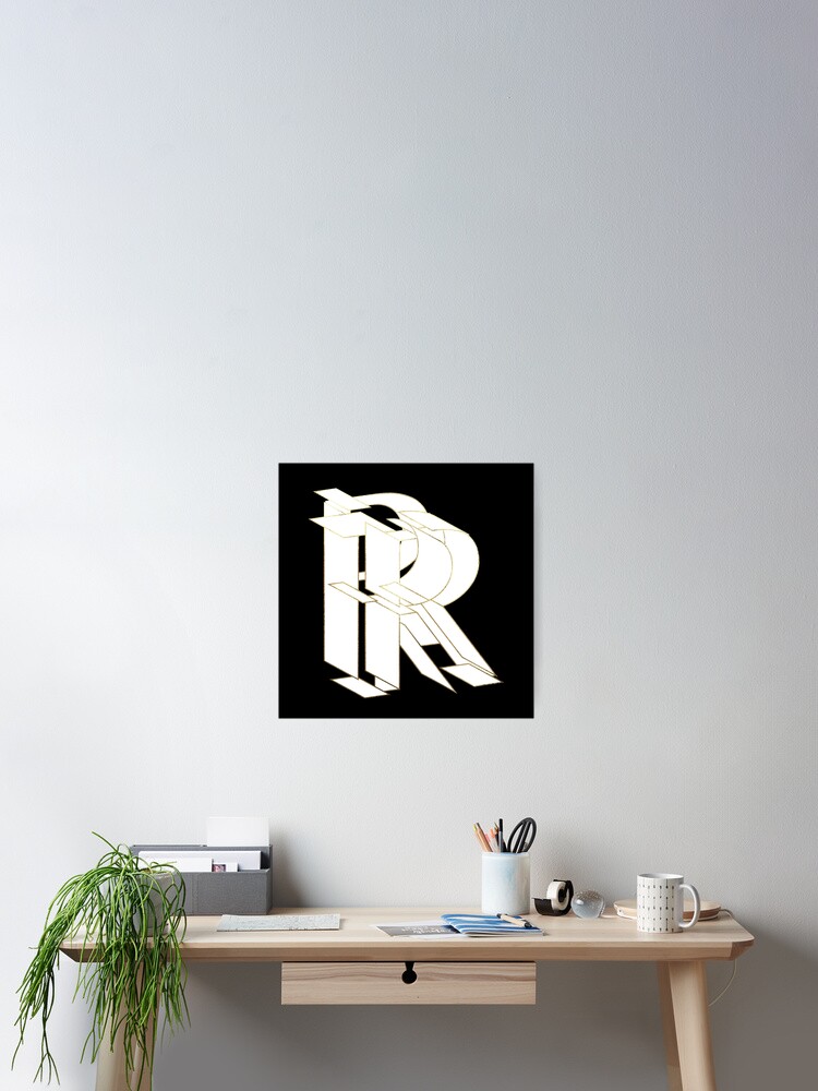Thumbnail 2 of 3, Poster, My Beautiful Armor Letter R designed and sold by AlexVDesign.