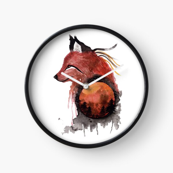 Tetrad the Bloodmoon Fox Clock