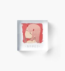 Zero Two von Darling in The Franxx Arigatou Acrylblock
