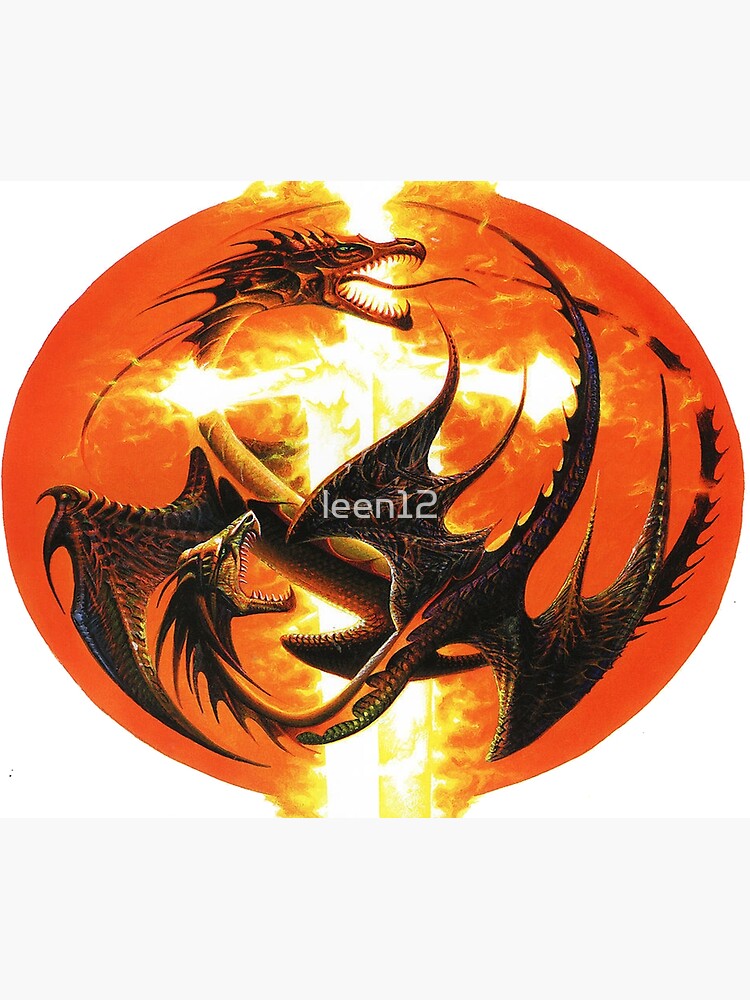 Flame Dragon Poster For Sale By Leen12 Redbubble