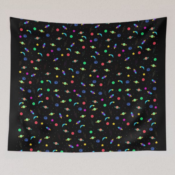Item preview, Cosmic 80's Blacklight Carpet designed and sold by MacTonight.