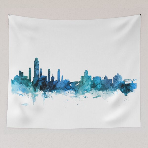 Aperçu de l'œuvre Albany New York Skyline créée et vendue par ArtPrints.