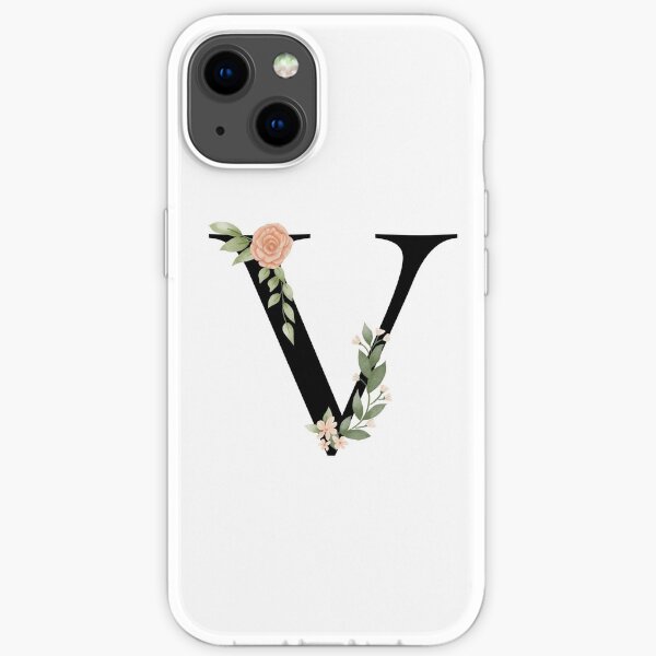 Botanical letter V iPhone Soft Case