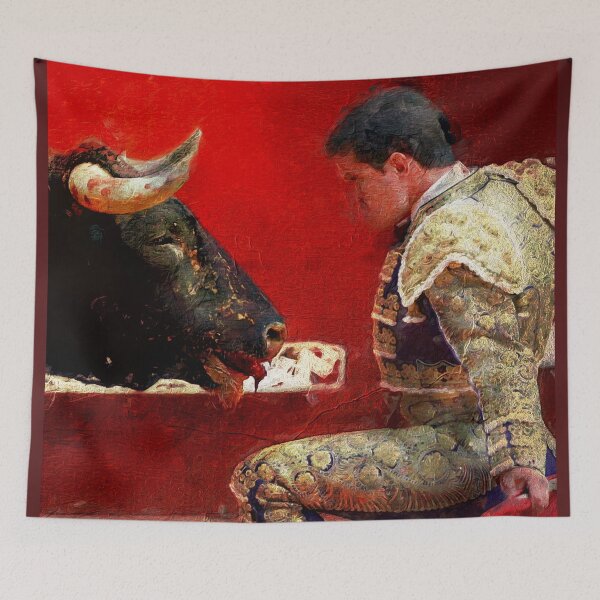 Item preview, Looking into the eyes of a bull - Spanish bullfight, El Toro, Matador,Spain,Wall décor designed and sold by FiestaArt.