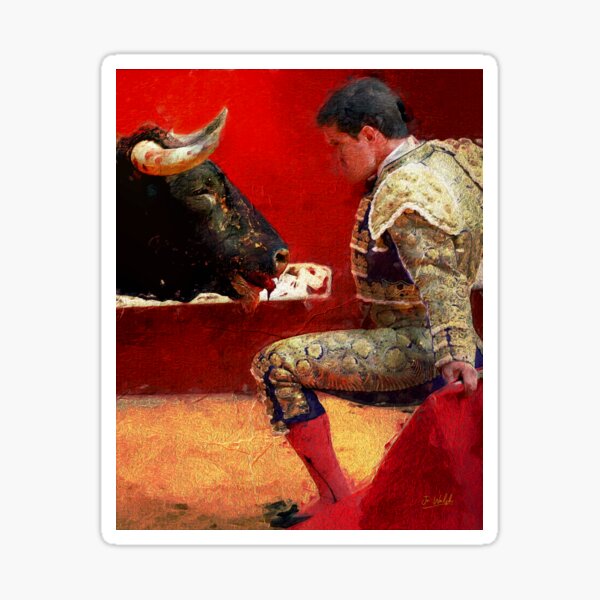 Item preview, Looking into the eyes of a bull - Spanish bullfight, El Toro, Matador,Spain,Wall décor designed and sold by FiestaArt.