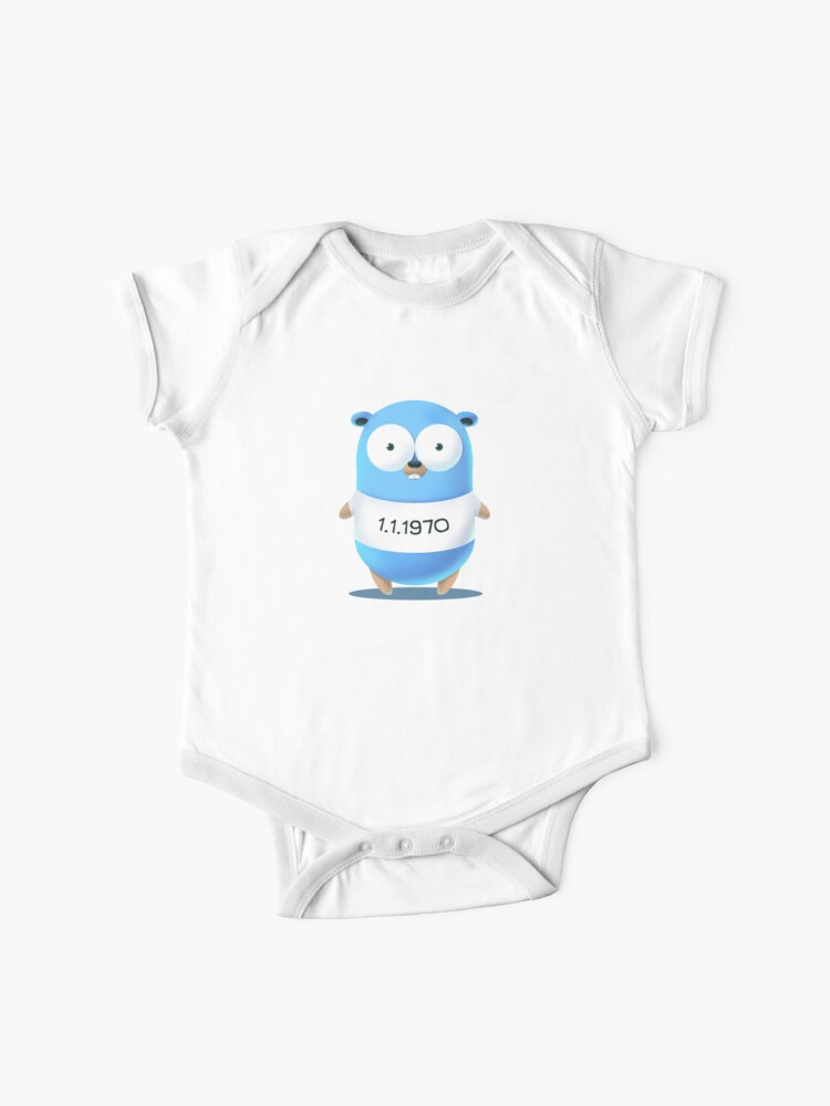 Golang Gopher wear T shirt 1.1.1970 Baby One Piece by 1.1.1970