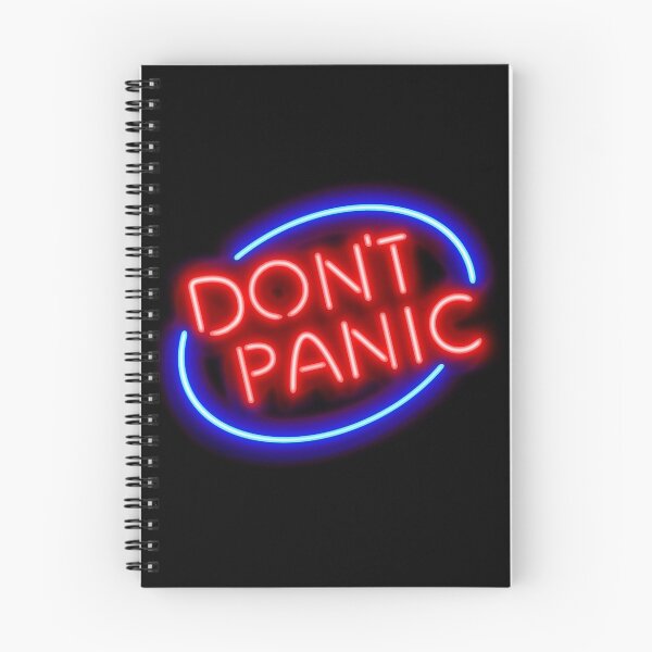 Item preview, Hitchhiker's Guide - "Don't Panic" Neon Sign designed and sold by Brit Gorlicki.