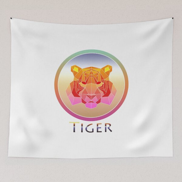 Item preview, Retro Style Tiger Geometric Animal designed and sold by yajyolid.