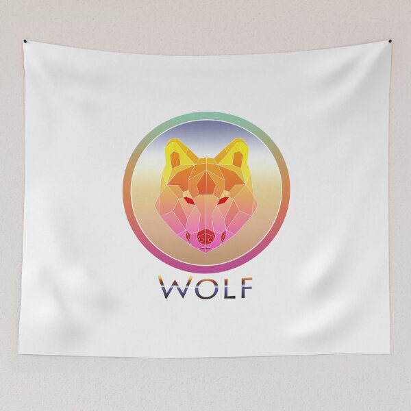 Item preview, Retro Style Wolf Geometric Animal designed and sold by yajyolid.