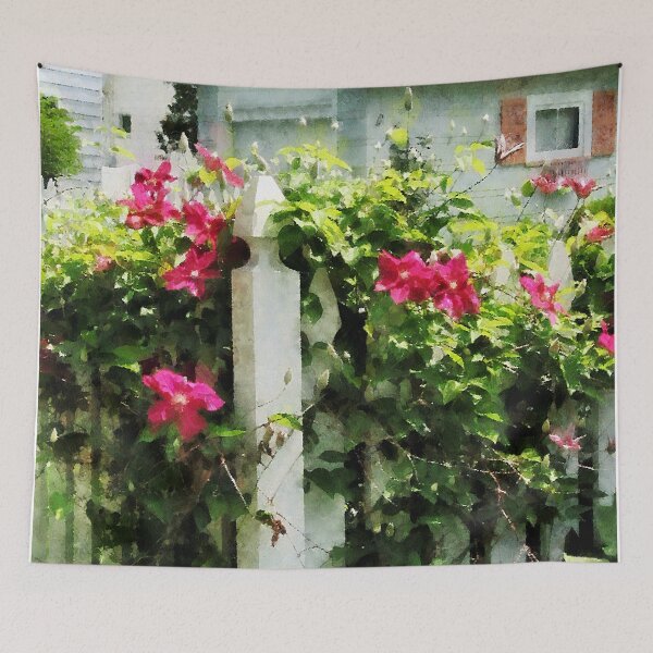 Item preview, Clematis on Fence designed and sold by Susan Savad.