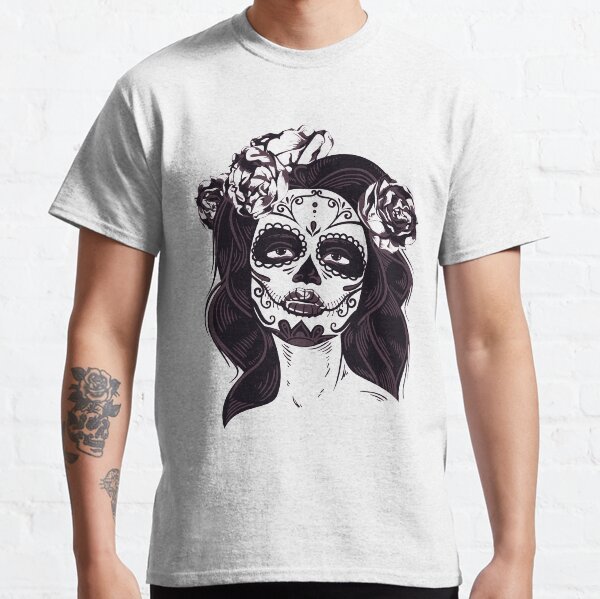 Beautiful Female Sugar Skull Classic T-Shirt