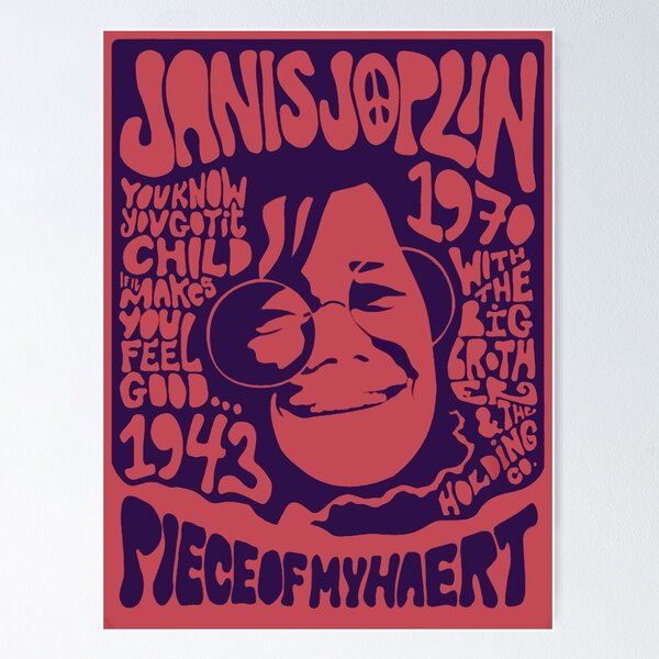 Item preview, Janice Joplin with Big Brother and the Holding Company Large Poster designed and sold by FizzUpAndBost.