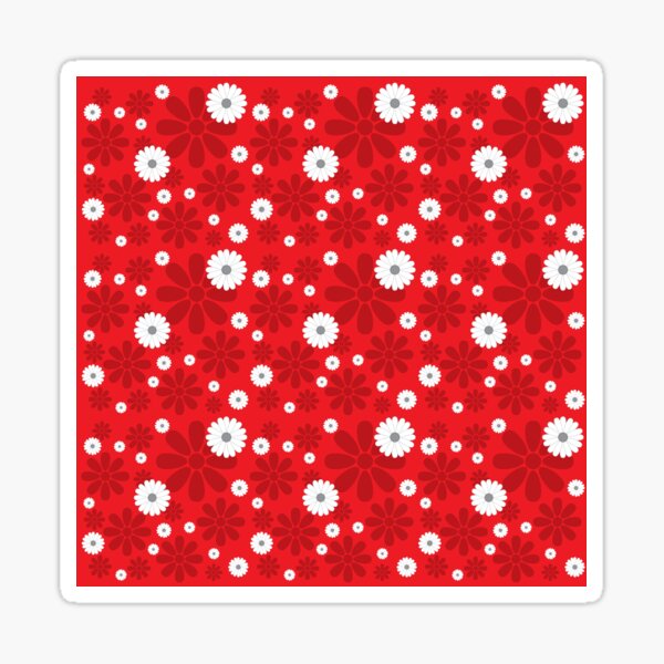 Item preview, Red and White Flower Pattern designed and sold by Zethinova.
