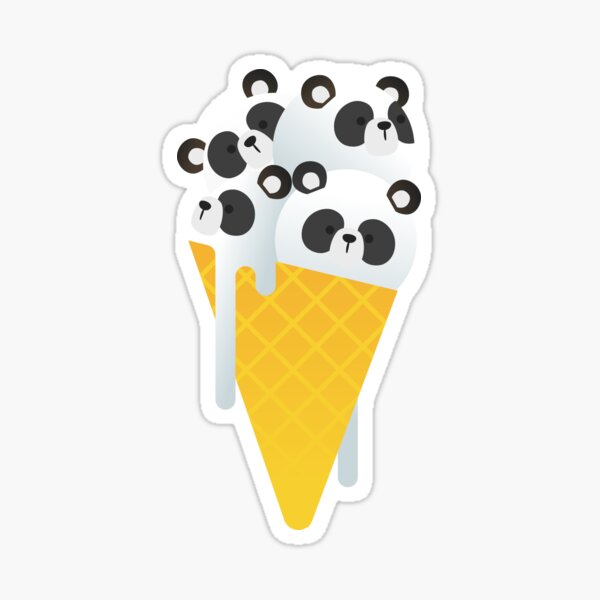 Panda Ice Cream Sticker